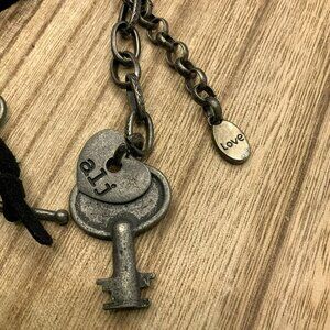 Amy Louise NWT Key Rustic Love Slide Necklace